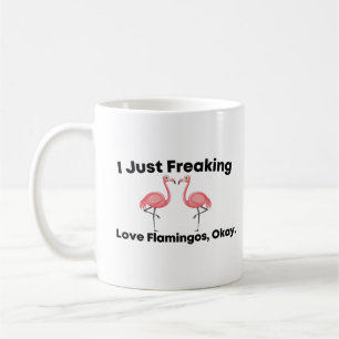 Jag vill bara frysa Kärlek Flamingos. Kaffemugg