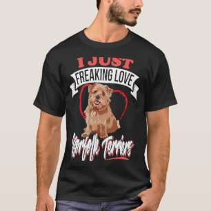 Jag vill bara frysa Kärlek Norfolk Terrier Hund Hu T Shirt