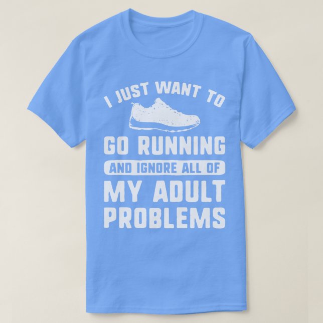 Jag vill bara gå och springa t shirt (Design framsida)