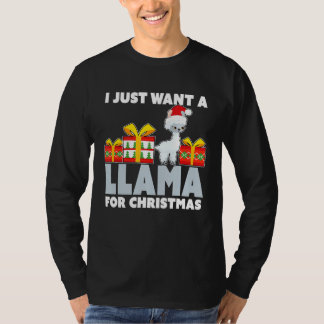 Jag vill bara ha en Llama för juljuljuljulen T Shirt