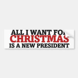 Jag vill bara ha en ny president bildekal