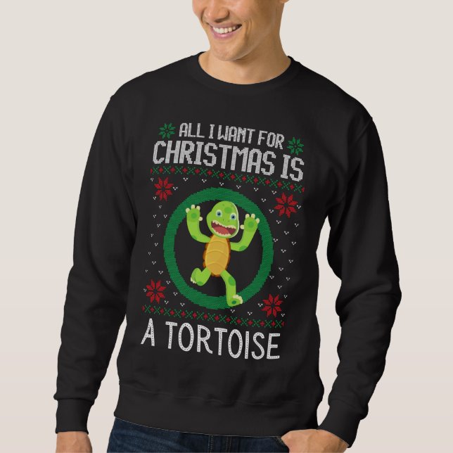 Jag vill bara ha en sköldpadda. lång ärmad tröja (Framsida)
