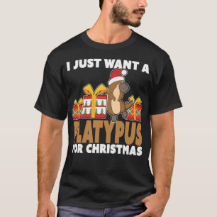 Jag vill bara ha ett platypus till jul - jul P T Shirt