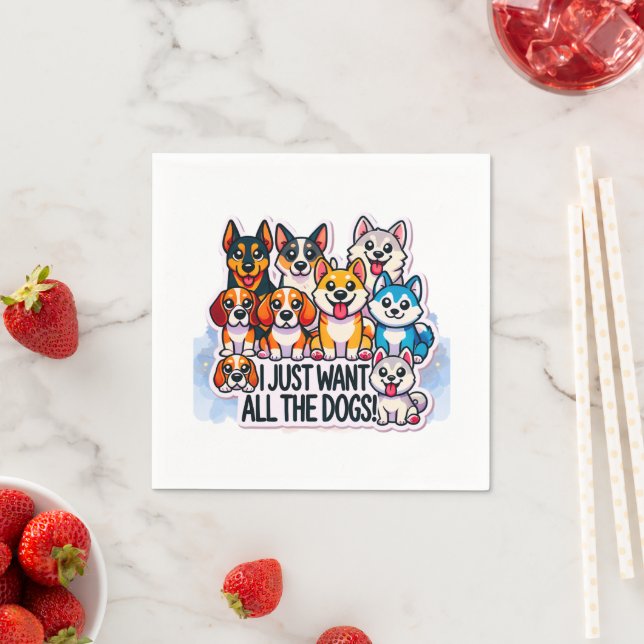 JAG VILL BARA HA HUNDAR ÄLSKARE PAPPERSSERVETT (Insitu)