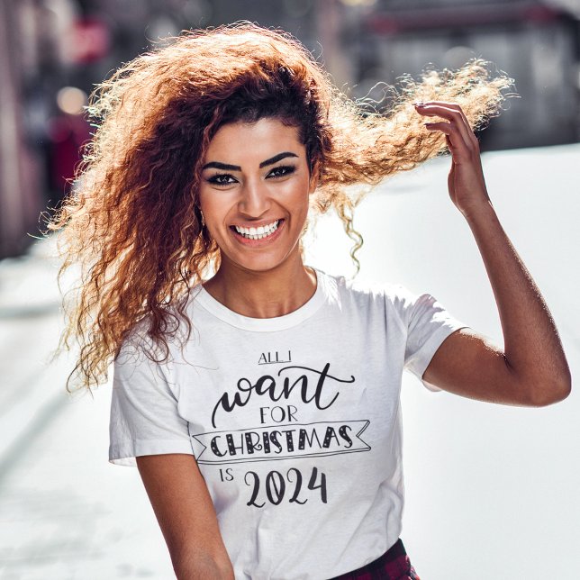 Jag vill bara ha jul 2023 roligt T-Shirt (Skapare uppladdad)