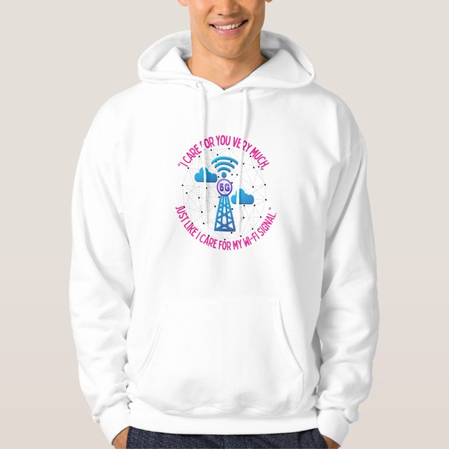 JAG VILL BARA HA MIN WIFI SIGNAL HOODIE (Framsida)