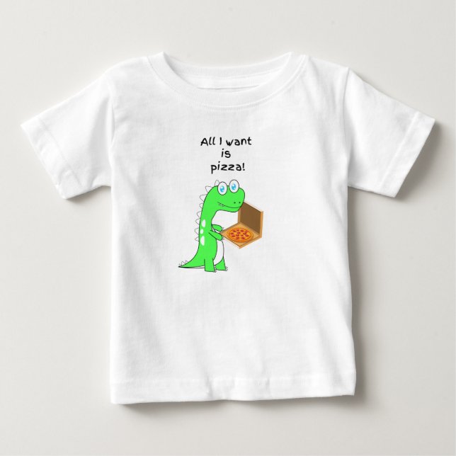 Jag vill bara ha pizza! t shirt (Framsida)