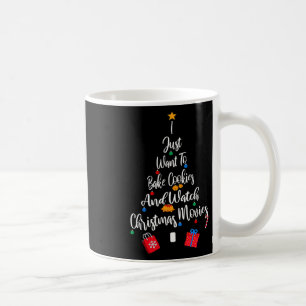 Jag vill bara hålla kakor och titta på julmovi kaffemugg