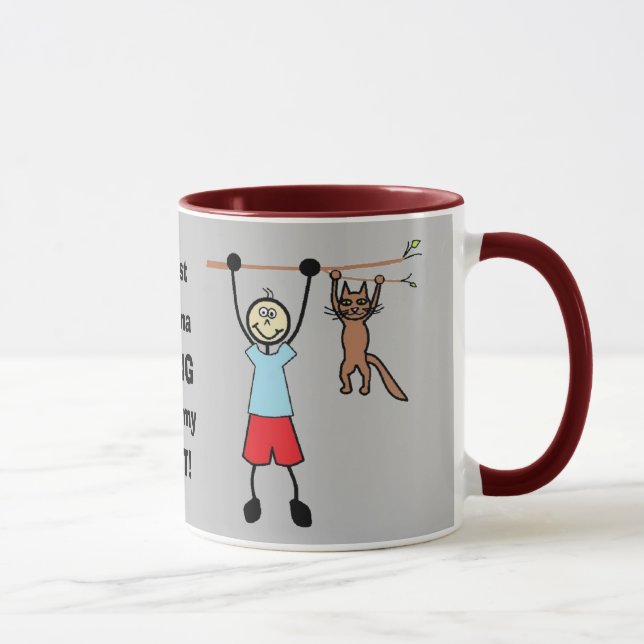 Jag vill bara hänga med mitt kattkaffe mugg (Höger)