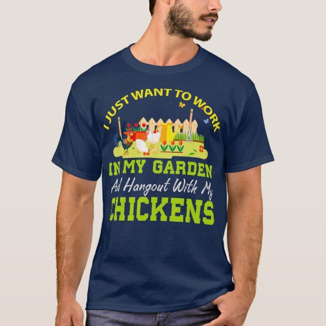 Jag vill bara hångla med min kyckling t shirt (Framsida)
