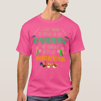 Jag vill bara jobba i min Garden Funny Gardener G T Shirt