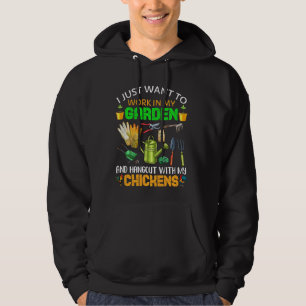 Jag vill bara jobba i min Garden Funny Gardener L. Hoodie