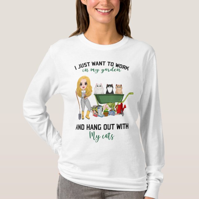 Jag vill bara jobba i min trädgård och hångla med t shirt (Framsida)