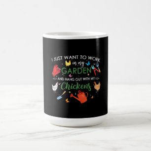 Jag vill bara jobba i min trädgård och sparka. kaffemugg