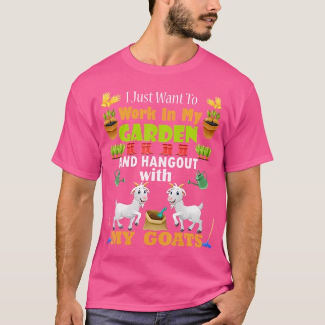 Jag vill bara jobba i min trädgård och vara med t shirt (Framsida)