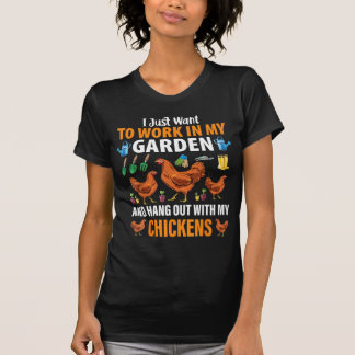 Jag vill bara jobba i mina trädgårdschattar t shirt