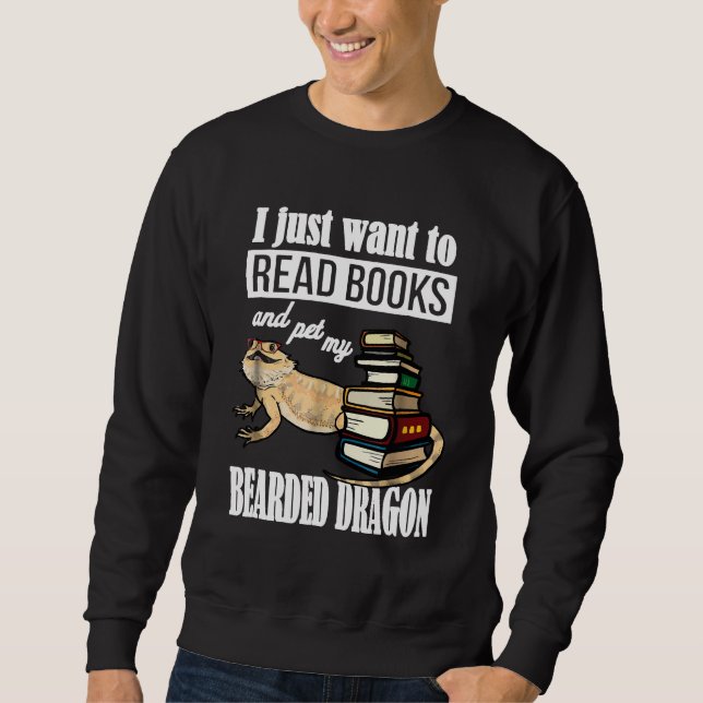 Jag vill bara läsa Bokar Lång Ärmad Tröja (Framsida)