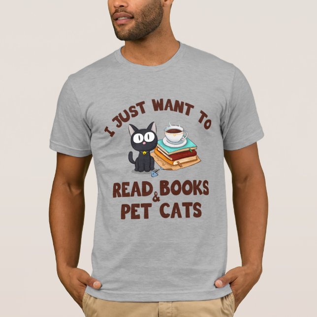Jag vill bara läsa Bokar och matte T-Shirt (Framsida)