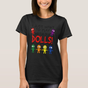 Jag vill bara leka med mina Dolls Halloween Voodoo T Shirt