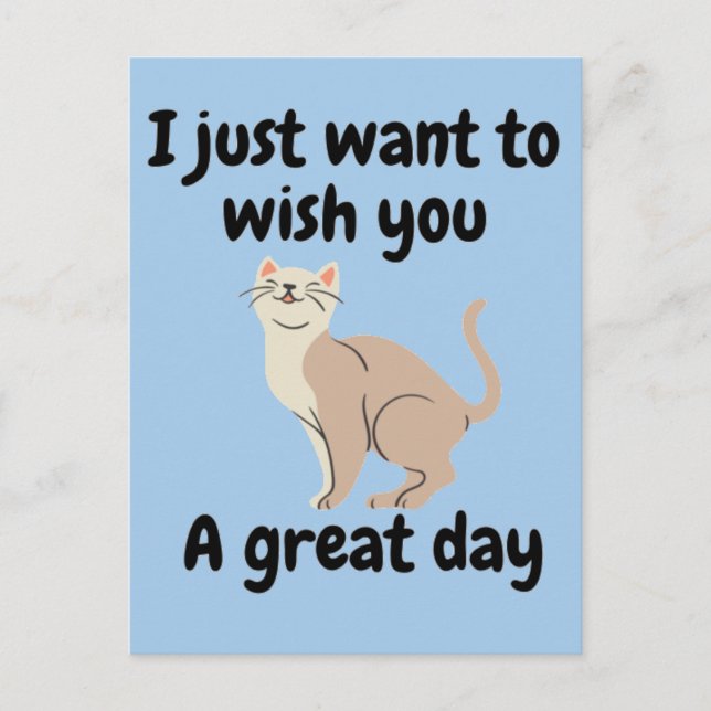 Jag vill bara önska er en underbar dag vykort (Framsida)