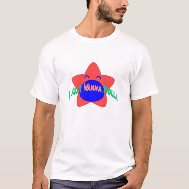 Jag vill bara ropa vitt  t shirt (Framsida)