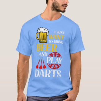 Jag vill bara rosa öl och spela mörtar t shirt