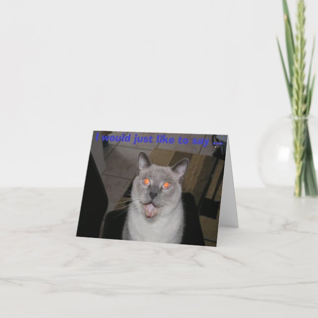 Jag vill bara säga ... Grattis på födelsedagen! Kort (Framsida)