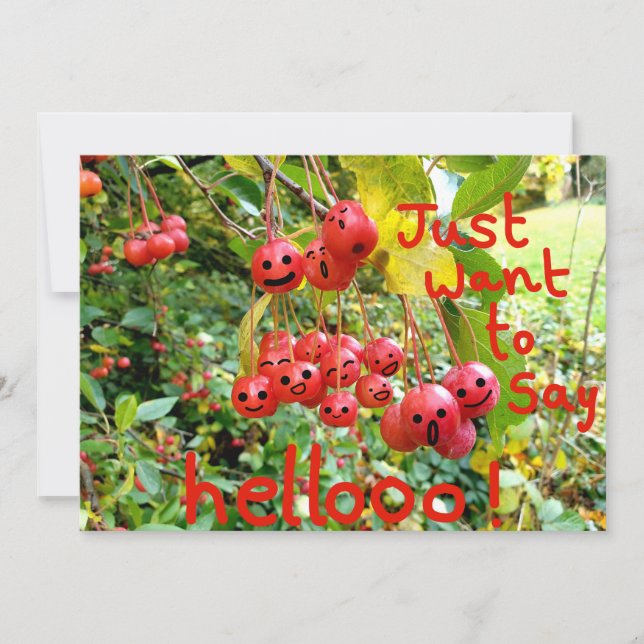 Jag vill bara säga Helloo! Kort (Framsida)