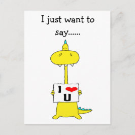 Jag vill bara säga.....i kärlek u, vykort