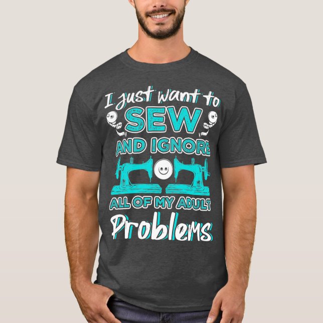 Jag vill bara se och ignorera hela min Vuxen T Shirt (Framsida)