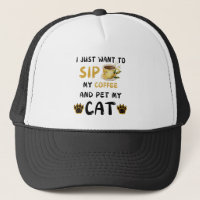 Jag vill bara sippa kaffe och äta mitt kattkaffe