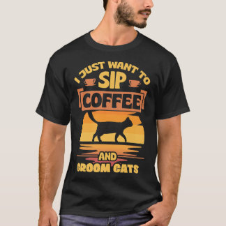 Jag vill bara sippa kaffe och romer. t shirt