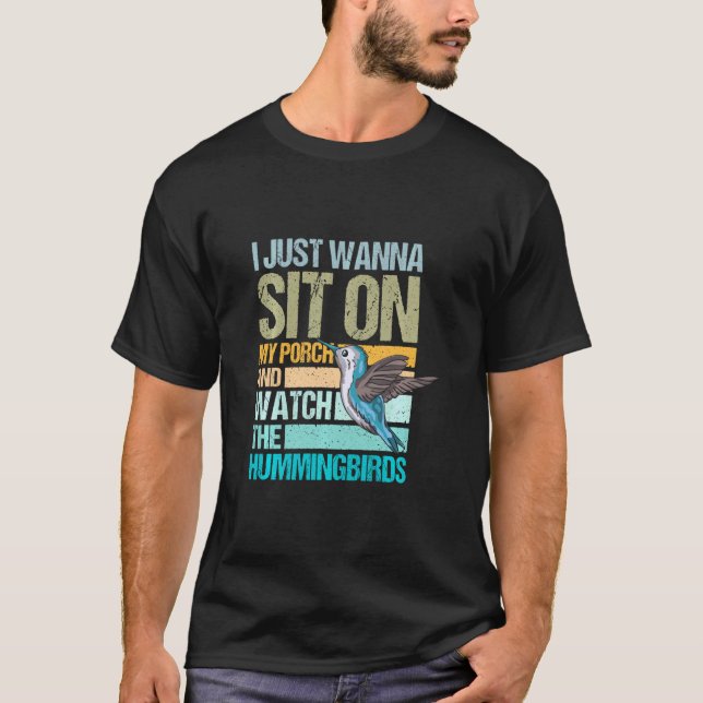 Jag vill bara sitta på min dörr och se på hummern t shirt (Framsida)