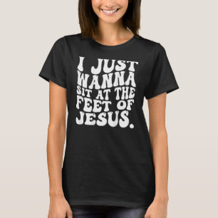 Jag vill bara sitta vid Jesu fötter 5 T Shirt