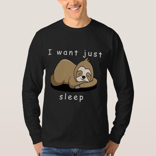 Jag vill bara sova lugnt t shirt (Framsida)