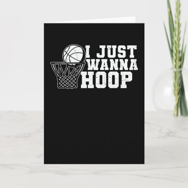 Jag vill bara spela basket | Basketdesign Kort (Framsida)