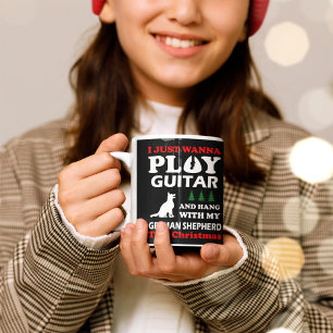 Jag vill bara spela gitarr. kaffemugg