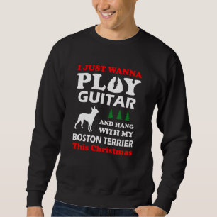 Jag vill bara spela gitarr lång ärmad tröja