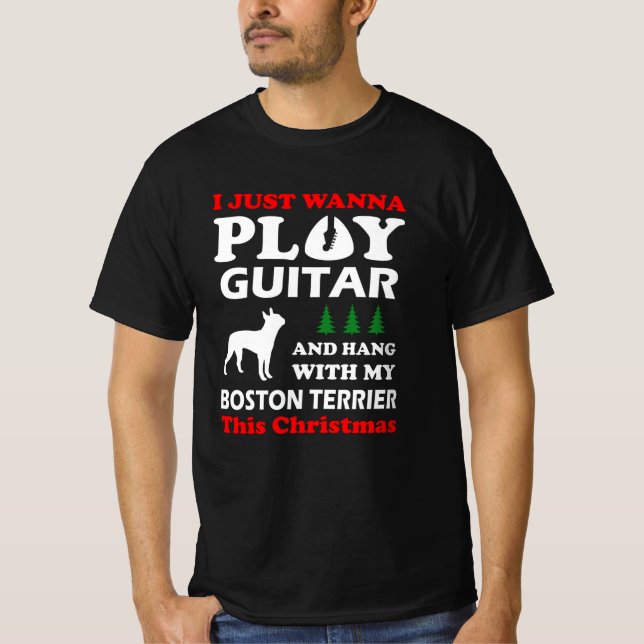 Jag vill bara spela gitarr t shirt (Framsida)