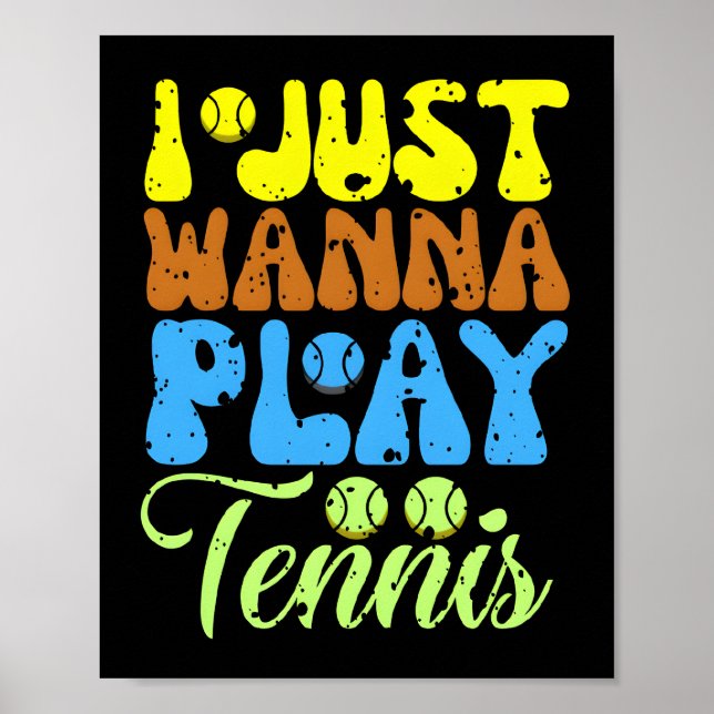 Jag vill bara spela tennis poster (Framsidan)