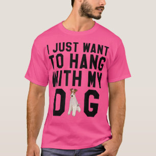 Jag vill bara stanna med min kabel av Terrier Hund T Shirt