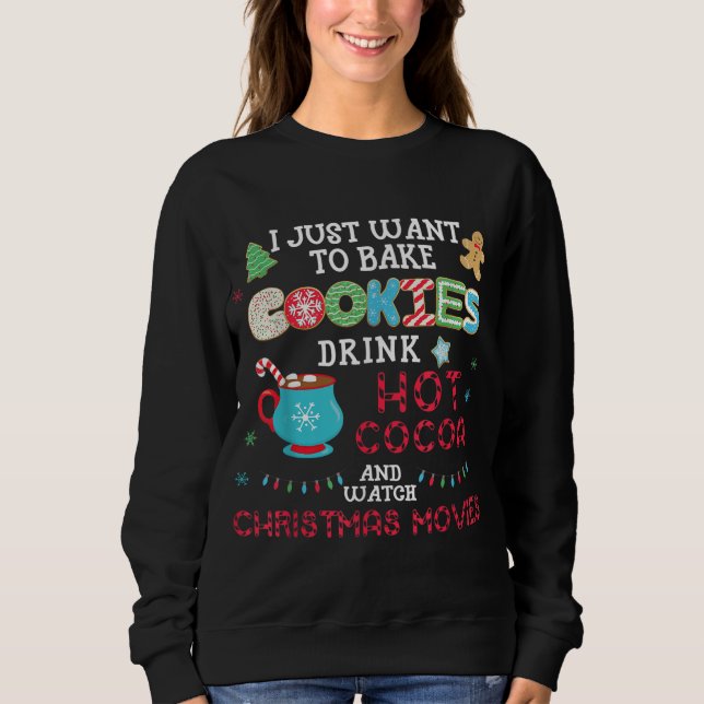 Jag vill bara ta Cookies Drink Hett Cocoa Watch T Shirt (Framsida)