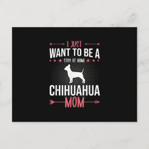 Jag Vill Bara Vara Hemma Chihuahua Hundmamma Vykort