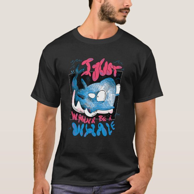 Jag vill bara vara valval t shirt (Framsida)