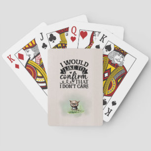 Jag vill bekräfta att jag inte bryr mig om katt casinokort