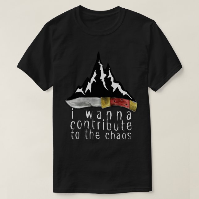 Jag vill bidra till Chaosberget T Shirt (Design framsida)