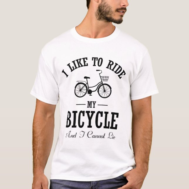 Jag vill cykla - Gift for Bicycle Rider T Shirt (Framsida)