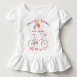 Jag vill cykla min cykel Vintage cykelballonger Tee