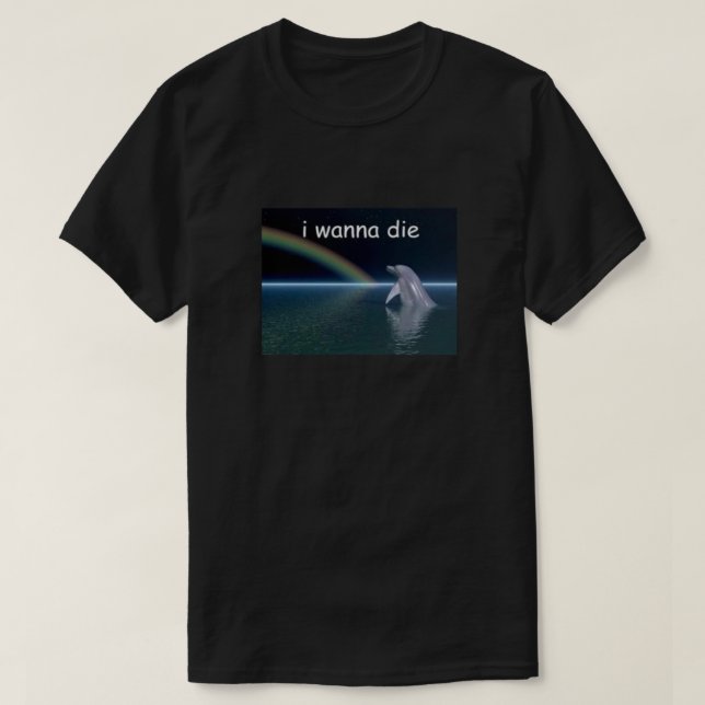Jag vill Die Dolphin Classic T Shirt (Design framsida)