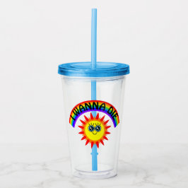 Jag vill Die - Rainbow Smiling Sol Take Away Mugg